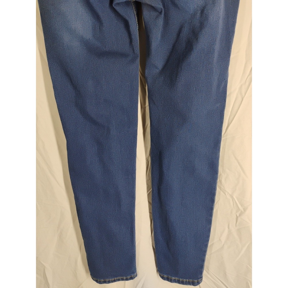 Unbranded Women's MEDIUM Dual Button Flap Closure Mid Rise Denim Blue Jeans - Picture 7 of 8